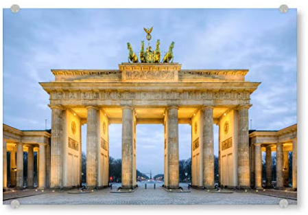 artboxONE Acrylglasbild 60x40 cm Städte/Berlin Brandenburger Tor in Berlin - Bild Berlin Beleuchtung Berlin