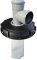 FN-Technik IBC lid filter, rain water filter cover, DN 225 HT DN 75 felt, HT DN 75: branch DN 75 87°