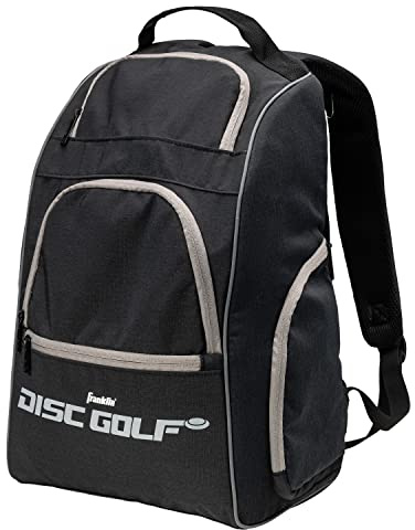 Franklin Sports Disc-Golftasche, Ausrüstungsrucksack für Scheiben + Ausrüstung, 18+ Kapazität, Ausrüstungsaufbewahrung + Transport, Schwarz