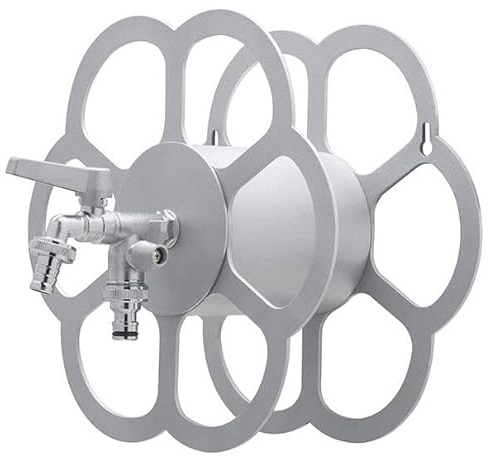 belfer Wandschlauchhalter aus Metall mit Doppel-Ausgang 42/FR Aluminium