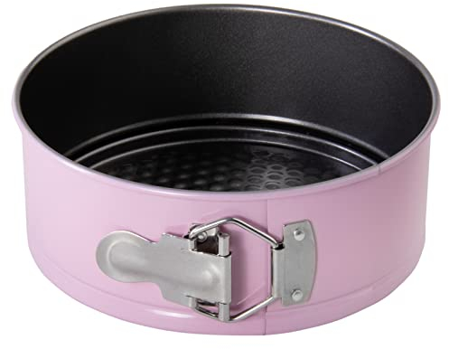 wenco Mini-Springform, 18 cm Durchmesser, ideal für kleine Kuchen, hochwertige Antihaftbeschichtung, aus robustem Stahl, hitzebeständig, in stilvollem Rosa, leicht zu reinigen