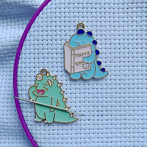 Needle Minder Magnetisk, Dinosaurie Läsbok Nanny, Korsstygn Sömnad Broderi Nålhållare, Gråtande Dinosaurie Nålskydd