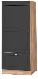 Vicco Mikrowellenschrank Fame-Line, Anthrazit-Gold, 60 cm, zur Kombination mit weiteren Modulen der Fame-Line Serie