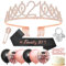 21 Geburtstag Frau, 21. Geburtstag Schärpe und Tiara Krone, Rose Gold Kristall Tiara Geburtstagkrone Birthday Schärpe,Luftballons,Kuchen Deko für 21 Geschenk Deko