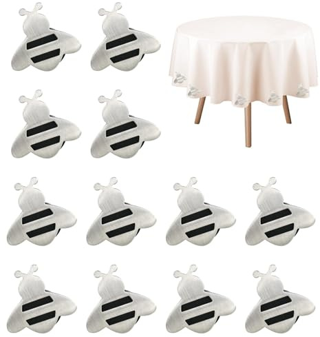BestYiJo Bienen-Motive Tischdeckenbeschwerer, Biene Extra schwer magnetische Beschwerer, Magnet Tischdeckenbeschwerer, 10 Stück Tischtuchgewichte, Tischdecken Gewicht für Draußen, Camping