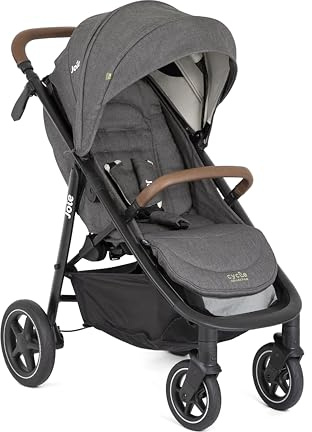 Joie Mytrax™ Pro Buggy, kompakt faltbar, vorwärtsgerichtet, Einhand-Liegeverstellung, kompatibel mit Reisesystemen – Geburt bis 4 Jahre (0–22 kg), Farbe Shell Gray