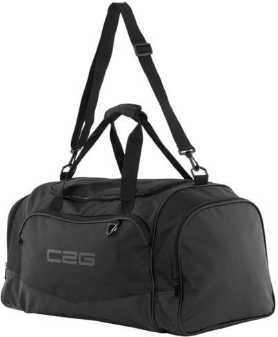 NOWI C2G Tasche Reisetasche Freizeittasche Sporttasche Weekender - Schwarz - Volumen 50 Liter - 3 große Seitentaschen - Tragegurt
