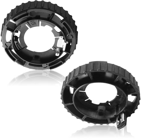 BIHEE D2S Scheinwerferlampen Adapter Ring Lampenfußclips Adapterhalter Halterung Lampenhalterung für W220 A169 E46 E64 E63 E83 Golf5 MK5 GTI R32 S40 S40II, 1300290120, 2 Stück