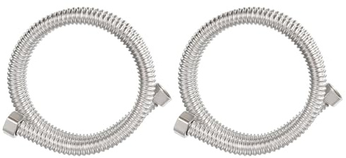 PATIKIL G1/2 x 39,37 Pouces Tuyau Flexible de Chauffe-Eau d'Acier Inoxydable, 2 Pcs Tuyau de Connecteur de Chauffe-Eau Ondulé Durable, pour Raccord de Conduites d'Eau