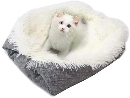 OLACD Haustierbett, Hunde-Wärmematte: Kätzchen-Schlafmatte, Thermokissen, tragbar, gemütlich, Plüsch, atmungsaktiv, maschinenwaschbar, Katzenbett