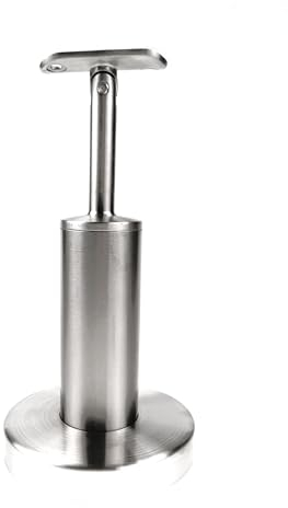 Sellon24® Pali in acciaio inox, 200 mm, 42,4, rotondi, rialzo per parapetto, ringhiera, corrimano V2A, balcone, scale, tubo rotondo, ringhiera in acciaio inox, montaggio a parete, rialzo parapetto