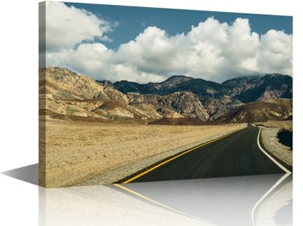 TISHIRON 1 Panel Wall Art for Bathroom Blue Sky And White Clouds Highway Scenery Home Decorations for Living Room Dining Room Bedroom Decor Gift(12 Wx18 H)