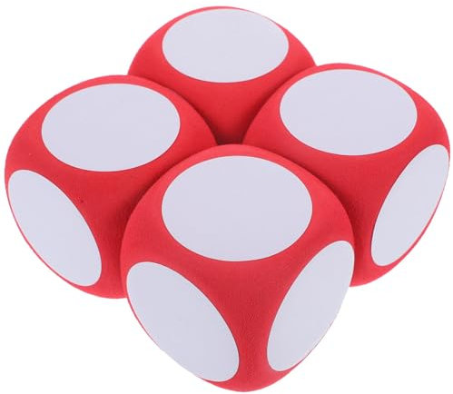 BESTonZON 4 Stück Löschende Würfel DIY-Spielwürfel Schaumstoffwürfel Beschreibbare Riesenwürfel Leere Spiel-Konversationswürfel Für Den Unterricht DIY-Schaumstoffwürfel