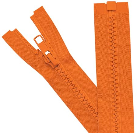 Sawoake 2 Stück #5 30 cm Trennende Jacke Reißverschlüsse für Nähen Mäntel Jacke Reißverschluss orange geformte Kunststoff Reißverschlüsse Bulk Tailor DIY Nähwerkzeuge für Kleidungsstück/Taschen