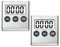 2 pcs Kurzzeitmesser Küchentimer Digital Timer Küchenwecker Stoppuhr digitaler Kurzzeitwecker mit Magnet Eieruhr Digital, Küchenuhr für Kochen Studium Sport Meeting Medikamente 6.5 x 1.4 x 7.0 cm