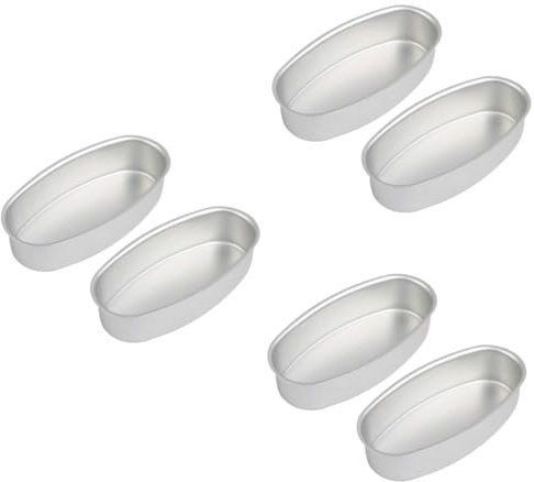 Amosfun 6pcs Oval Tray Bake Loaf Pan Baking Dish Baking Accessory Kitchen Supplies Safe