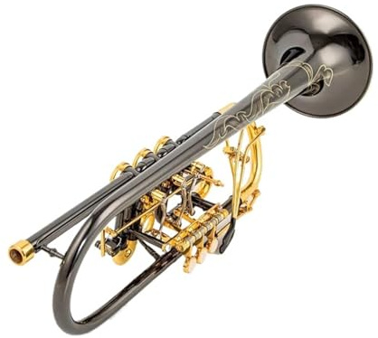 Trompete Bb-Trompete Drehventil Typ B Flach Messing Flachschlüssel Professionelle C-Trompete Musikinstrumente(Bb Trumpet)