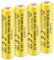 CICMOD - Batterie Ricaricabili AAA 4Pcs, 1000mAh Ni-MH Pile Ricaricabili 1,2V, AAA Alta Capacità per luci Solari da Giardino