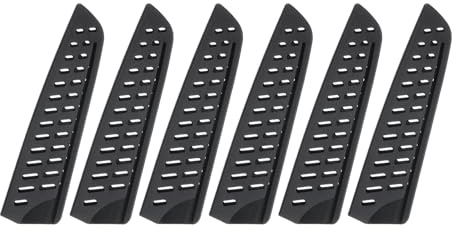 sourcing map 6 Pcs Knife Cover Sleeves, 7.5 x 1.8 PP Knives Edge Guard Blade Protector Universal Knife Sheath for Home Kitchen, Black