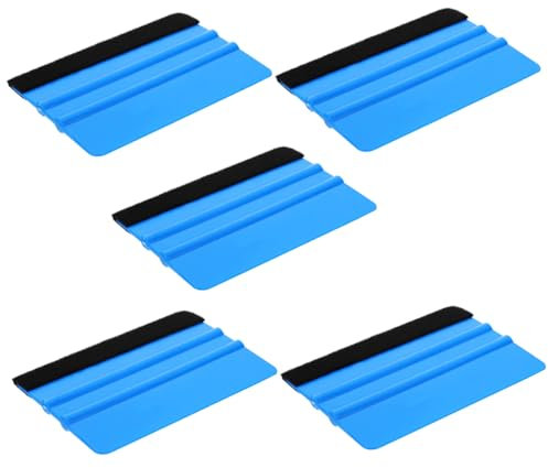 HAWILLOSCH 5pezzi Strumento per Applicazione Pellicole Auto Raschietto per Pellicole Auto Spatola Plastica e Strumento per Finestrini Raschietto Non Danneggia Vernice