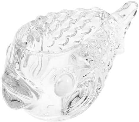 OKUMEYR Fish Shaped Glass Beverage Cup Thickened Cocktail Glass Water Container for Bar Use