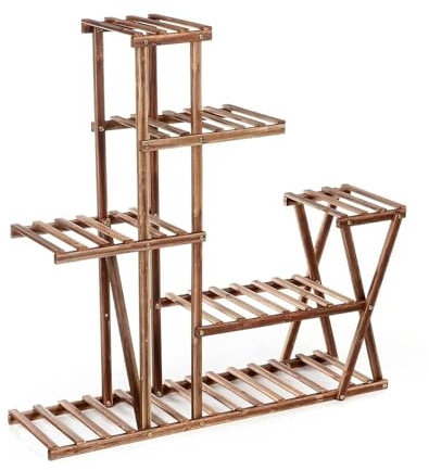 Pflanzenständer für den Innenbereich, Pflanzenständer, 5-lagige Pflanzenregale aus Holz, Regal, Ausstellungsregal, für Zuhause, drinnen und draußen, Hof, Garte