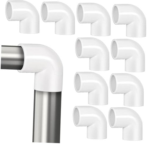 Angoily Set 10 Pezzi Raccordi a Gomito in Pvc 90 Gradi Per Tubi Flessibili Connettori Per Tubi in Pvc Per Impianto Idraulico Accessori Acqua Durevoli Resistenza Alta Pressione