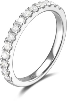 FANCIME Anello Diamante Lab Grown in Argento Sterling 925 Donna Gioielli Regalo di Anniversario Compleanno Natale per Ragazza Amica Fidanzata