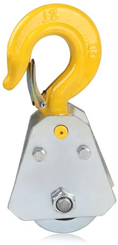 Swawis 2 tons remskiva med kullager och krok reversionshjul för rep upp till 16 mm reversibel hjul stålvajer system skog industritillbehör