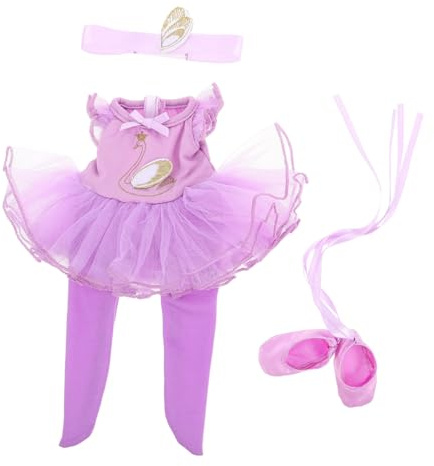 Ensemble de Ballet pour Poupée 14 Pouces en Polyester | Chaussures et Bandeau Inclus, pour Jeux de Rôle, Collections, et Scènes Variées pour Garçon et Filles