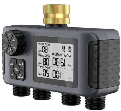 Timer Irrigatore Programmabile Controller Irrigazione Con Ingresso In Ottone Sistemi Automatici Da Giardino Design Resistente Alle Intemperie Intelligente