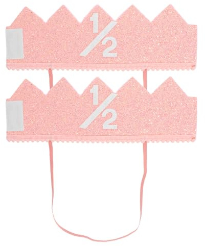 BESPORTBLE 2 Piezas de Cumpleaños para Bebés Sombrero de Brillante Cómodo y Ligero para Fotos y Celebraciones de Año Accesorios para Niñas