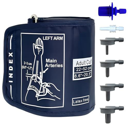 YUPZAR Aplicable al Manguito Tensiometro Omron,Circunferencia del Brazo de 22 a 52 cm,Apto para uso Doméstico (Azul Oscuro)