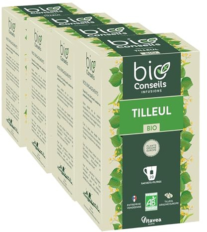 Bioconseils Bio Tilleul Infusion 20 Sachets (Lot de 4)