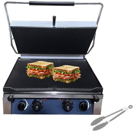 Pnpaea Piastra Professionale A Gas da in Acciaio Laminato per La Ristorazione, Fry Top con Struttura in Acciaio Inox per Cucina Professionale di Bar E Ristorante ElectricHeating