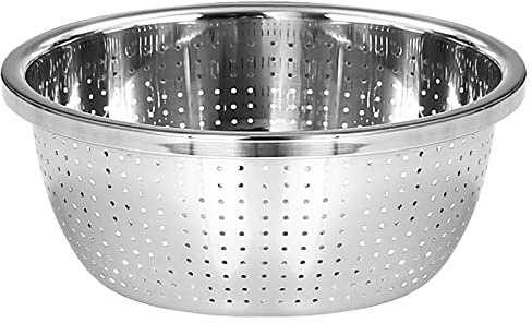 RoaQinFo Colador de Malla de Acero Inoxidable Escurridor Canasta Multiusos Resistente Adecuado para Cocina Hogar Lavado de Frutas Verduras Pasta Arroz