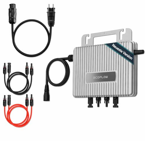 EcoFlow Stream Mikrowechselrichter - 800 W - für Balkonkraftwerk | 2 MPPT-Tracker, per App auf 600 W drosselbar - IP67-Aluminiumgehäuse - 10 Jahre Garantie