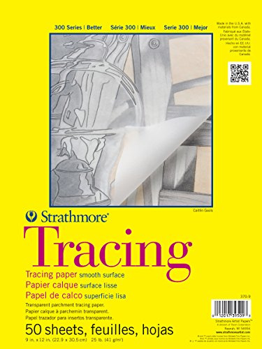 Pro-Art Strathmore Tracing Paper Pad 9-inch x 12-inch, 50 Sheets,White.