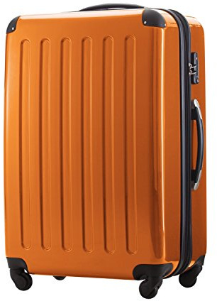 Hauptstadtkoffer ALEX - Expanderbar hårdskalväska 75 cm (119 l) med TSA-lås, robust trolley-resväska med 4 dubbelhjul, orange