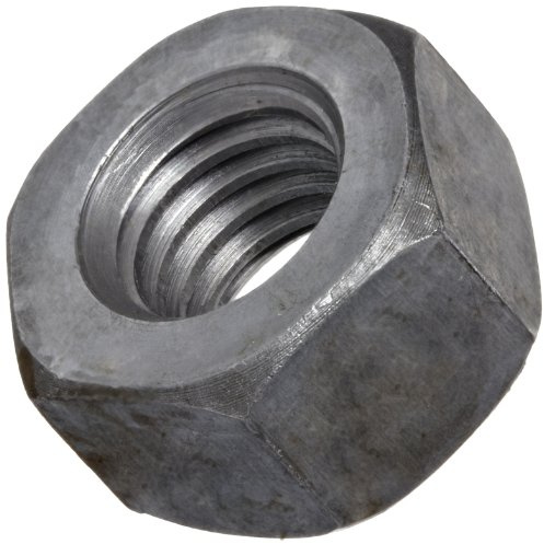 Steel Hex Nut, Hot-Dipped Galvanized Finish, Grade 2, ASME B18.2.2, 1-1/2-6 Thread Size, 2-1/4 Width Across Flats, 1-9/32 Thick