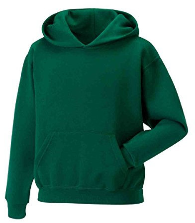 Mischief Ages 1-15 Boys Girls Plain Fleece Hoodie Unisex Childrens Hooded Sweatshirt Pullover Hoody 30+ Colours Bottle Green