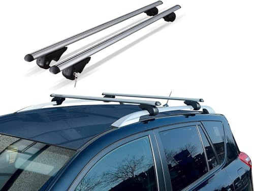 M-Way RB1045 Eagle Xl Universal Aluminium Roof Bars for Raised Roof Rails, 1.35 m
