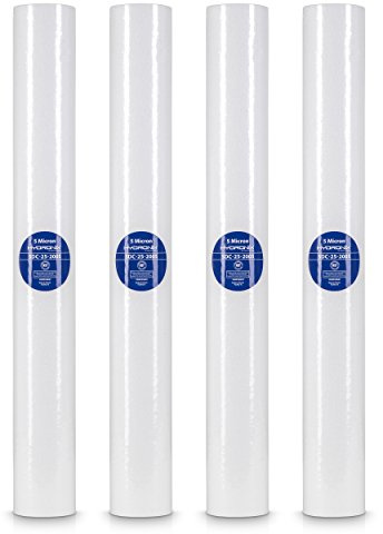 Hydronix SDC-25-2005 Whole House, RO Systems or Commercial Use Sediment Water Filter Cartridge 2.5 x 20 - 5 micron (PACK OF 4)