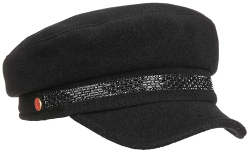 Mayser Kendy Ballonmütze Newsboy Cap Damen Glitzerband Made in EU Herbst Winter