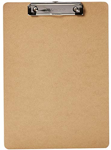 Amazon Basics Hardboard Clipboard - 12-Pack, Brown