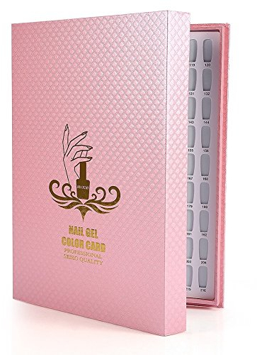 DEWIN Colores Livre d'Affichage de Couleur d'Ongle, Présentoir pour Vernis à Ongles Livre Nuancier de couleurs des ongles livre Palette d'Ongles Carte d'Affichage 216 couleurs Nail Display (Rose)