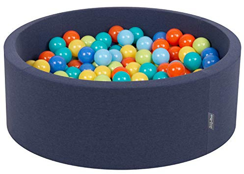 KiddyMoon 90 X 30 Cm / 300 Palline ∅ 7CM Piscina di Palline Colorate per Bambini Tondo