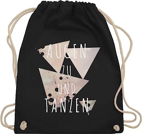 Turnbeutel Rucksack - Festival & Konzert - Augen zu und tanzen Techno Geschenk - Unisize - Schwarz - festivalrucksack festivalbeutel festivals tanz beutel tanzbeutel festival-bag konzerte dance