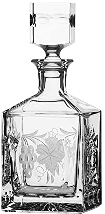 ARNSTADT KRISTALL Carafe à whisky en cristal soufflé à la bouche - Poli à la main - Fabriquée en Allemagne