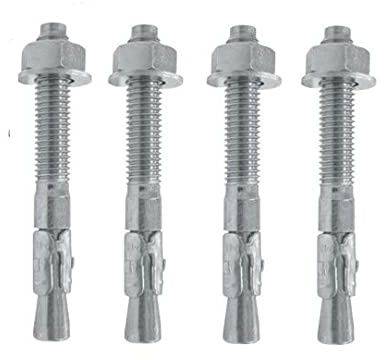 M8 x 80mm Pallet Racking Floor Concrete Ground Anchor Fixing Bolts Bolt Various Sizes (10)